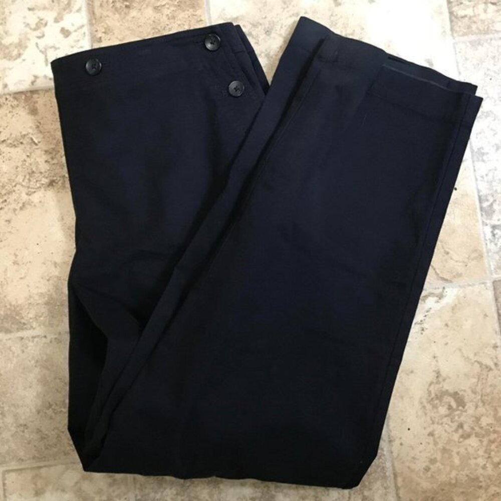 Talbots Navy Buttons Dress Pants